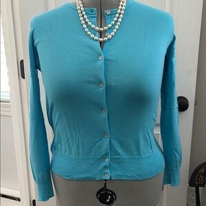 Blue Button-Up Cardigan
